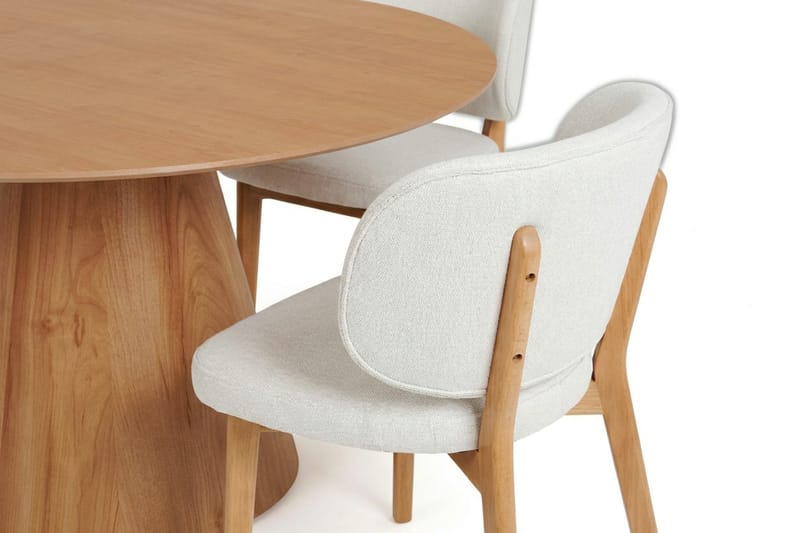 Siena spisegruppe 150 cm rund i eg med 6 Eira-spisestole - Eg - Møbler - Borde - Spisebordssæt