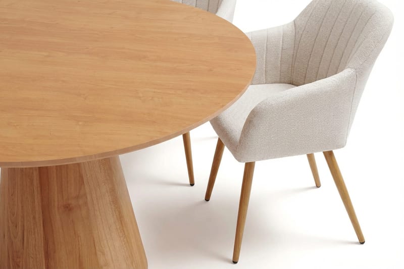 Siena spisegruppe rund 110 cm eg med 4 Filippa spisestole - Eg - Møbler - Borde - Spisebordssæt