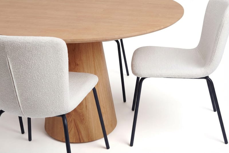Siena spisegruppe rund 110 cm eg med 4 Katy spisebordsstole - Eg - Møbler - Borde - Spisebordssæt