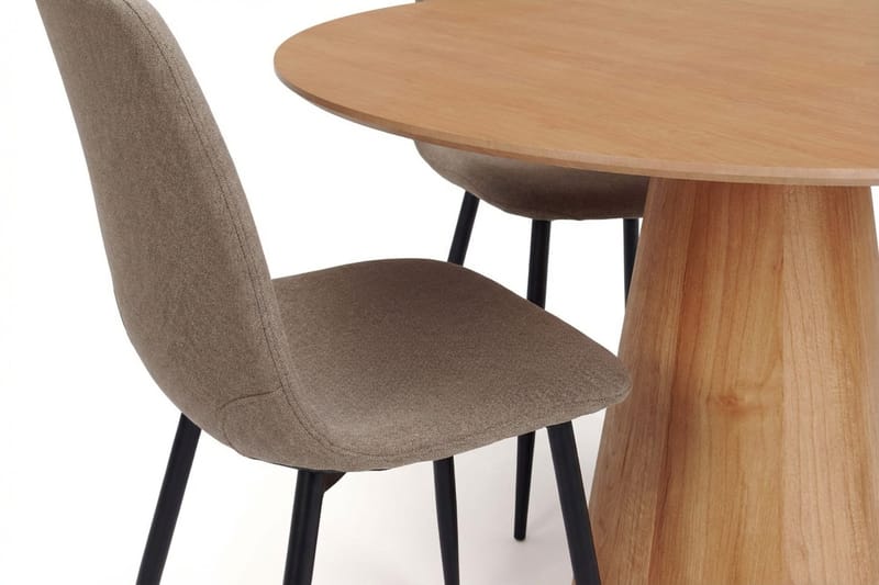 Siena spisegruppe rund 110 cm eg med 4 Nibe spisebordsstole - Eg - Møbler - Borde - Spisebordssæt