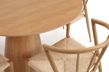 Siena spisegruppe rund 110 cm eg med 4 Winston spisebordsstole - Eg - Møbler - Borde - Spisebordssæt