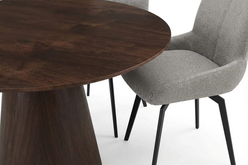 Siena spisegruppe rund 110 cm røget eg med 4 Mora spisestole - Røget eg - Møbler - Borde - Spisebordssæt