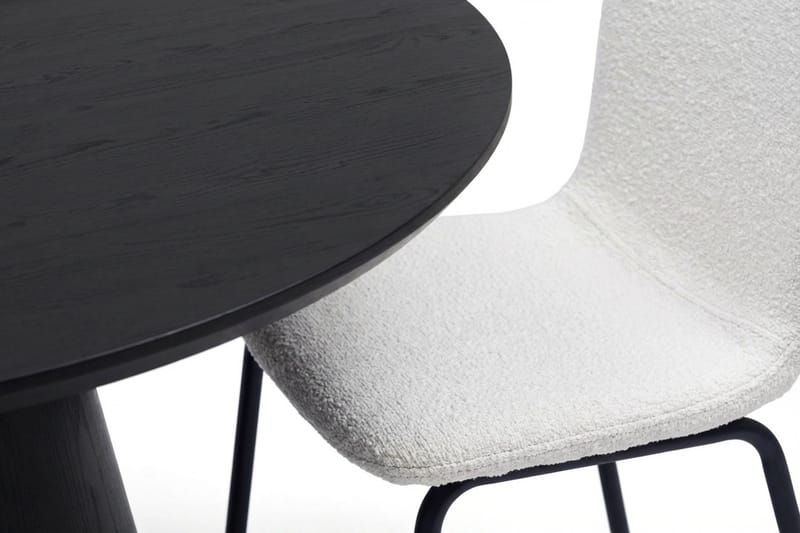 Siena spisegruppe rund 110 cm sort med 4 Katy spisebordsstole - Sort - Møbler - Borde - Spisebordssæt