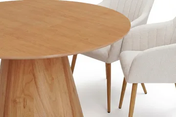 Siena spisegruppe rund 130 cm eg med 6 Filippa spisestole - Eg - Møbler - Borde - Spisebordssæt