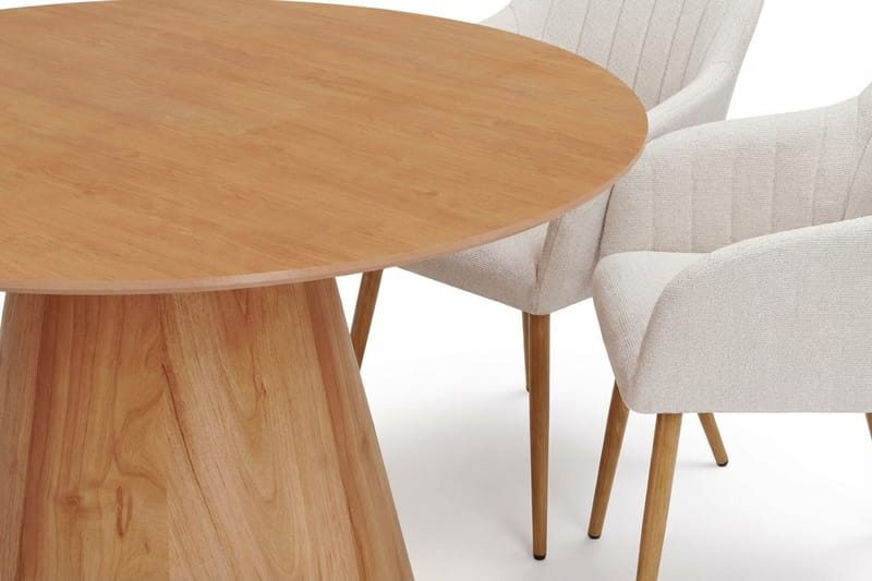 Siena spisegruppe rund 130 cm eg med 6 Filippa spisestole - Eg - Møbler - Borde - Spisebordssæt
