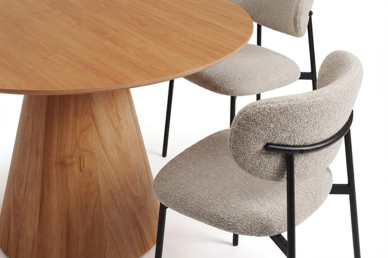 Siena spisegruppe rund 130 cm eg med 6 Lucy spisebordsstole - Eg - Møbler - Borde - Spisebordssæt