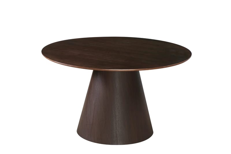 Siena Spisegruppe Rund 130 cm Røget Eg med 6 Elsie Spisestole - Røget Eg/Beige - Møbler - Borde - Spisebordssæt