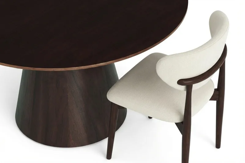 Siena spisegruppe rund 130 cm røget eg med 6 Molly spisestole - Røget eg - Møbler - Borde - Spisebordssæt