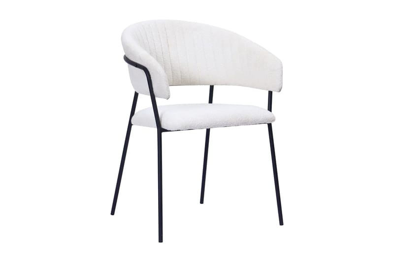 Siena spisegruppe rund 130 cm sort med 6 Karol spisestole - Sort - Møbler - Borde - Spisebordssæt