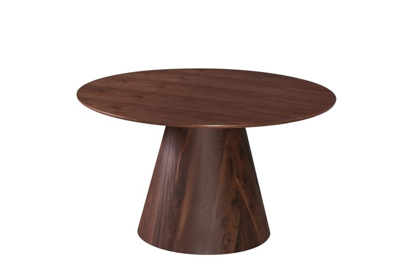 Siena Spisegruppe Rund 130 cm Valnød med 6 Elsie Spisestole - Valnød/Lysegrå - Møbler - Borde - Spisebordssæt