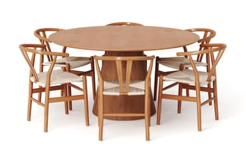 Siena spisegruppe rund 150 cm Eg med 6 Dastoori spisestole - Eg - Møbler - Borde - Spisebordssæt