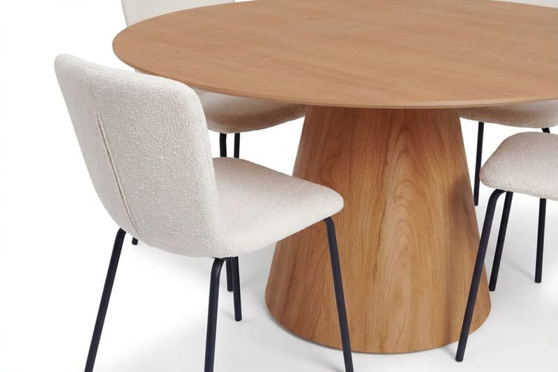 Siena spisegruppe rund 150 cm Eg med 6 Katy spisestole - Eg - Møbler - Borde - Spisebordssæt