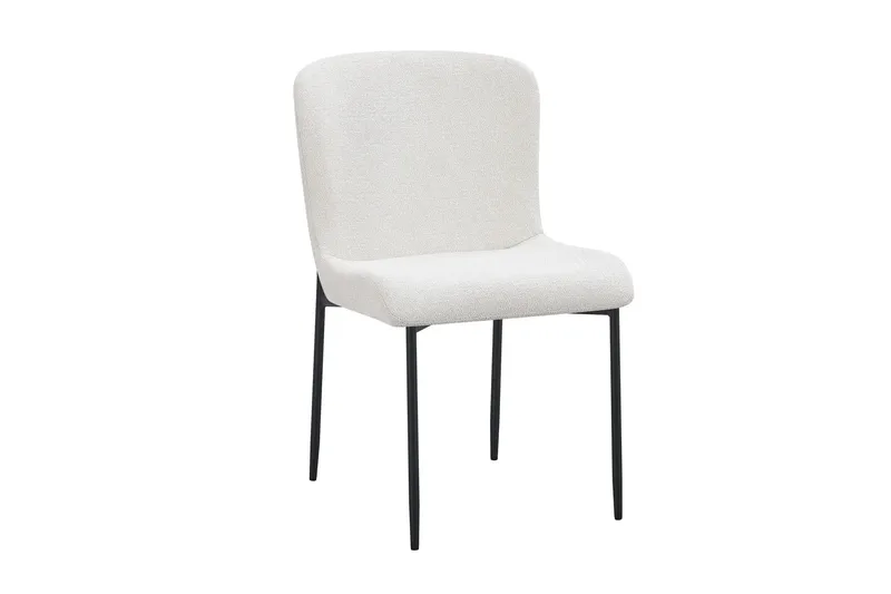 Siena Spisegruppe Rund 150 cm Røget Eg med 6 Elsie Spisestole - Røget Eg/Hvid - Møbler - Borde - Spisebordssæt