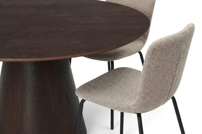 Siena spisegruppe rund 150 cm Røget eg med 6 Katy spisestole - Røget eg - Møbler - Borde - Spisebordssæt