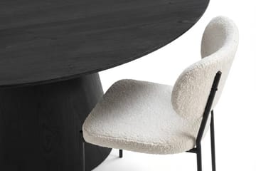 Siena spisegruppe rund 150 cm Sort med 6 Gemmiano spisestole - Sortbejdset eg - Møbler - Borde - Spisebordssæt