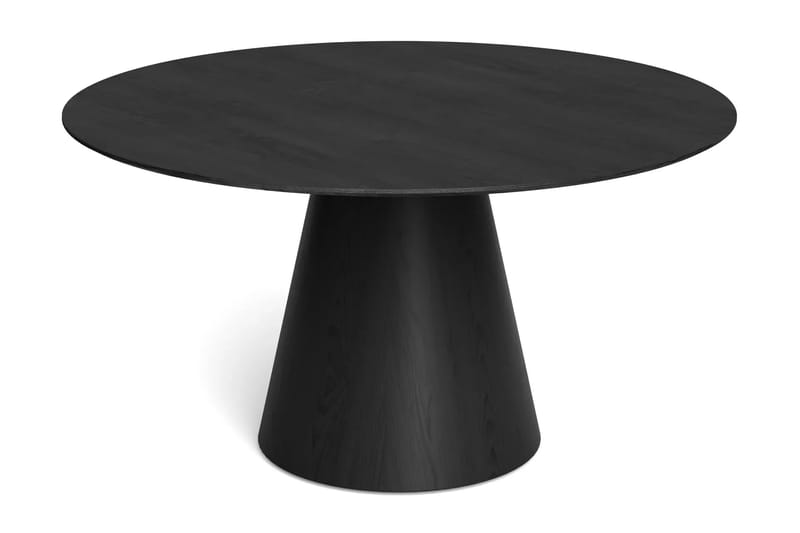 Siena spisegruppe rund 150 cm sort med 6 Nibe spisestole - Sort - Møbler - Borde - Spisebordssæt