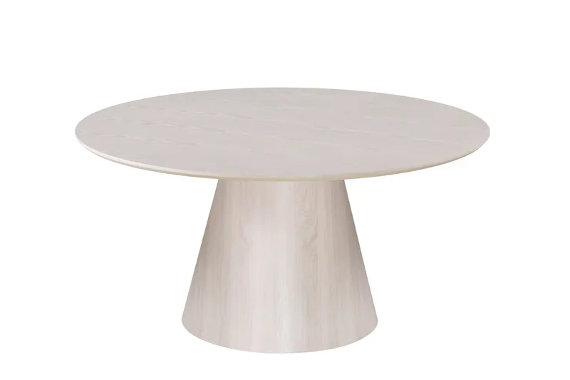 Siena Stort Spisebord Rundt 150 cm Finer - Hvidpigmenteret - Møbler - Borde - Spisebord og køkkenbord
