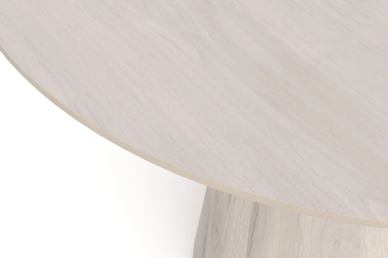 Siena Stort Spisebord Rundt 150 cm Finér - Hvidpigmenteret - Møbler - Borde - Spisebord og køkkenbord