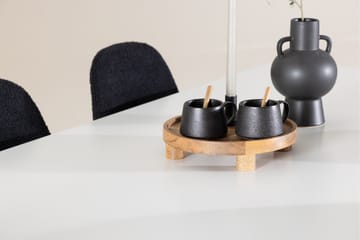 Silar Spisegruppe 180 cm Rektangulær med 6 Polar stole - Hvit/Svart - Møbler - Borde - Spisebordssæt