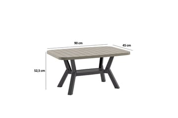 Silva Sofabord 90 cm - Antracit - Havemøbler - Balkon - Balkonmøbler - Altanborde