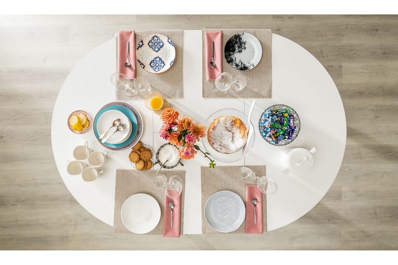 Simple Sammenfoldelig Spisebord Hvid - VOX - Spisebord og køkkenbord - Semmenfoldeligt bord