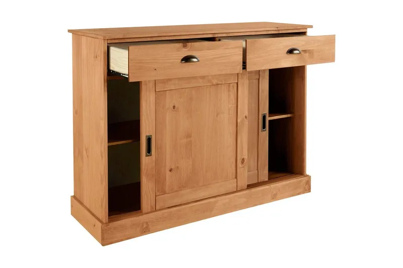 Skænk Harry 115x40x85 cm, Bejdset/Voks - 115x40x85 cm, Bejdset/Voks - Opbevaring - Opbevaringsmøbler - Skænke & sideboards