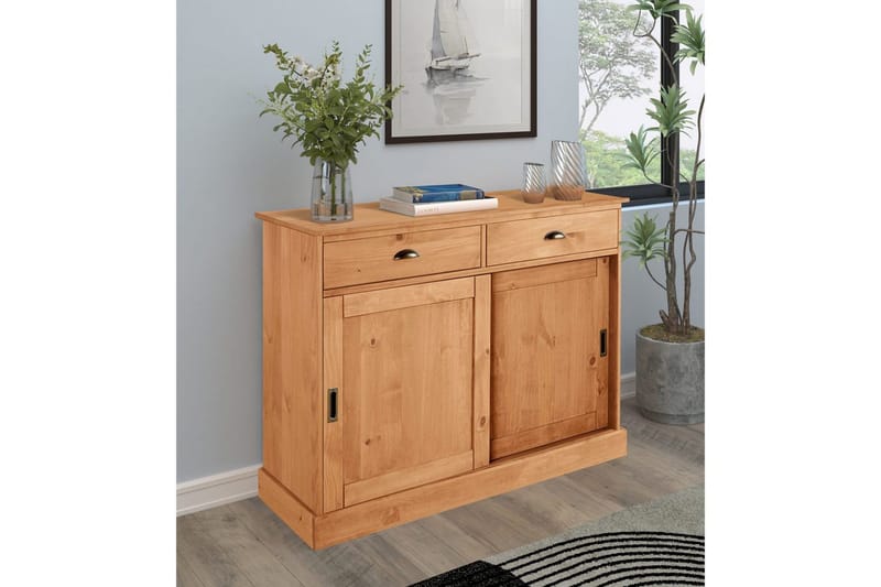 Skænk Harry 115x40x85 cm, Bejdset/Voks - 115x40x85 cm, Bejdset/Voks - Opbevaring - Opbevaringsmøbler - Skænke & sideboards