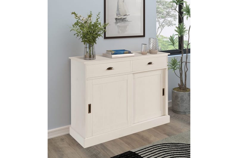 Skænk Harry 115x40x85 cm, Hvid - 115x40x85 cm, Hvid - Opbevaring - Opbevaringsmøbler - Skænke & sideboards