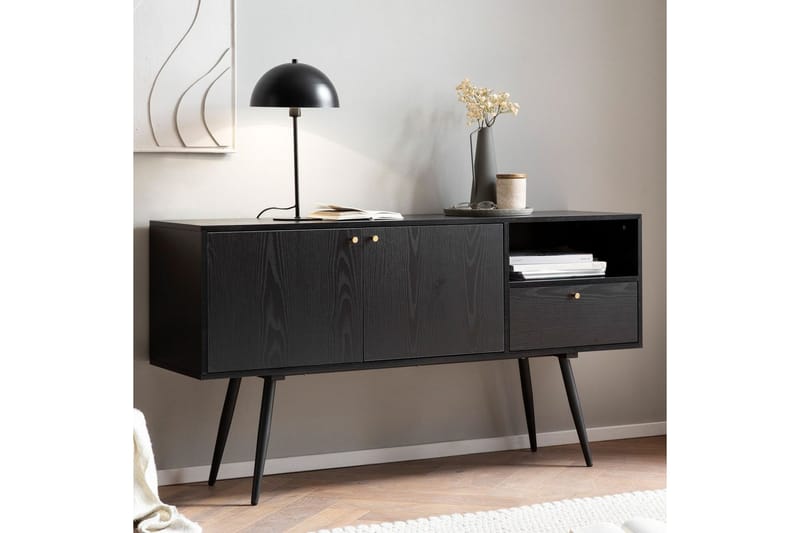 Skænk Wohnling Melaminbelagt MDF 140 cm med 2 døre 1 skuffe Moderne - Møbler - Borde - Bordtilbehør