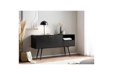Skænk Wohnling Melaminbelagt MDF 140 cm med 2 døre 1 skuffe Moderne - Opbevaring - Opbevaringsmøbler - Skænke & sideboards