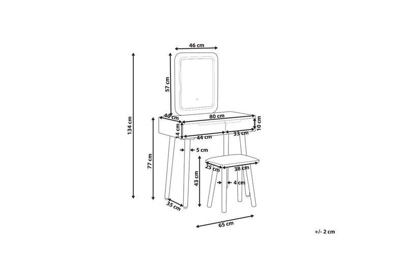 Sminkebord Dieppe - Møbler - Borde - Sminkebord & konsolbord