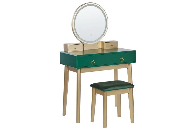 Sminkebord Fedry Grøn, guld, Grøn, guld