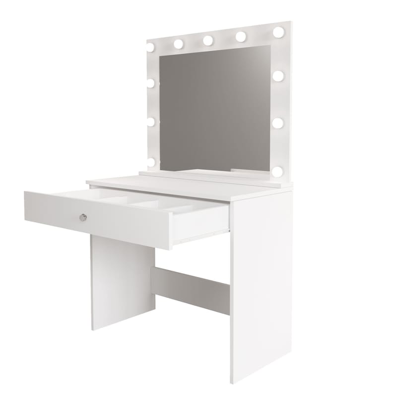 Sminkebord Hanah Home Monaire (80 x 147 x 42,5 cm) Hvid - Hvid - Møbler - Borde - Sminkebord & konsolbord
