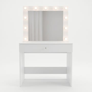 Sminkebord Hanah Home Monaire (80 x 147 x 42,5 cm) Hvid - Hvid - Møbler - Borde - Sminkebord & konsolbord