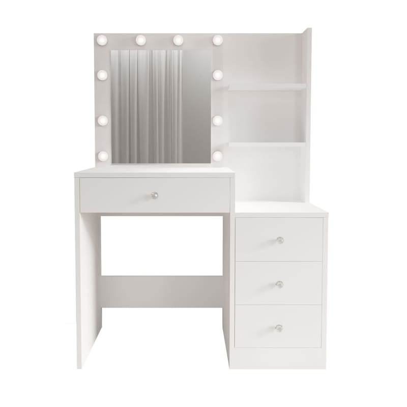 Sminkebord Hanah Home Monelle (69,4 x 135 x 40 cm) Hvid - Hvid - Møbler - Borde - Sminkebord & konsolbord