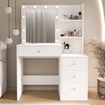 Sminkebord Hanah Home Monelle (69,4 x 135 x 40 cm) Hvid - Hvid - Møbler - Borde - Sminkebord & konsolbord