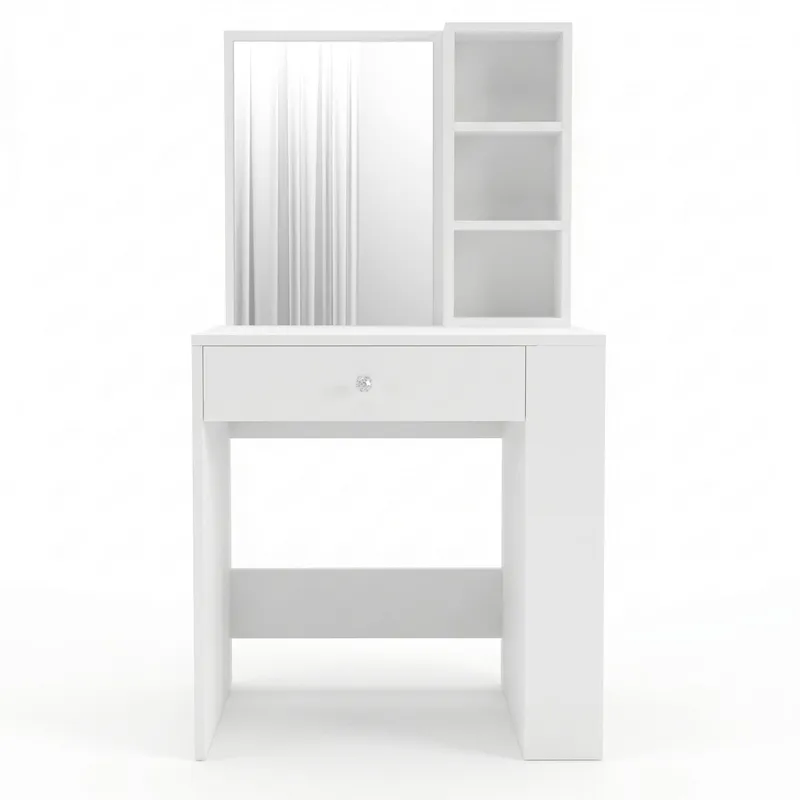 Sminkebord Hanah Home Monroeve (69,4 x 135 x 40 cm) Hvid, Hvid