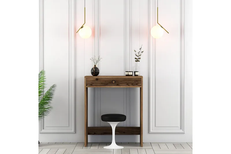 Ameias Sminkebord 70 cm, Valnød finér