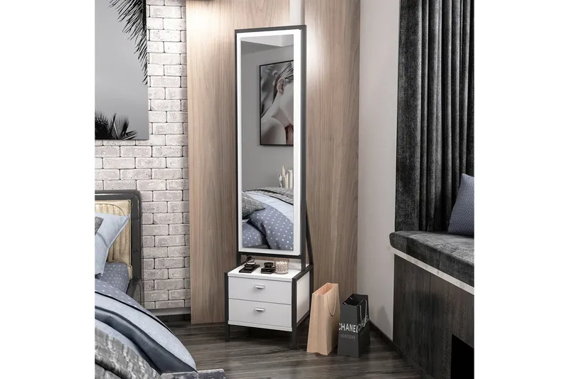 Challur Sminkebord 41 cm, Hvid