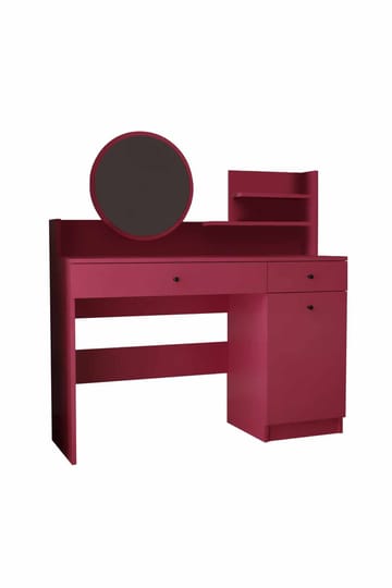 Fabrony sminkebord med spejl 124 cm - Hindbær - Møbler - Borde - Sminkebord & konsolbord