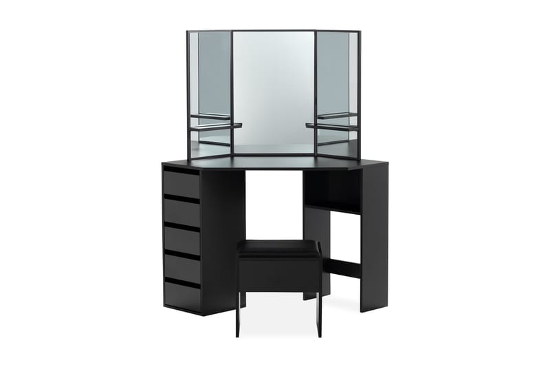 Hakebo Makeup bord 140 cm - Sort - Møbler - Borde - Sminkebord & konsolbord