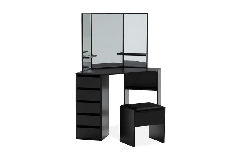 Hakebo Makeup bord 140 cm - Sort - Møbler - Borde - Sminkebord & konsolbord