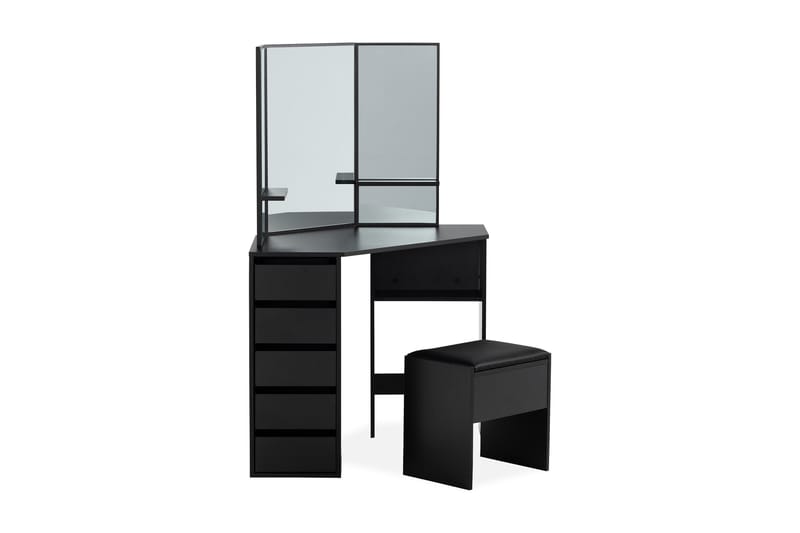 Hakebo Makeup bord 140 cm - Sort - Møbler - Borde - Sminkebord & konsolbord