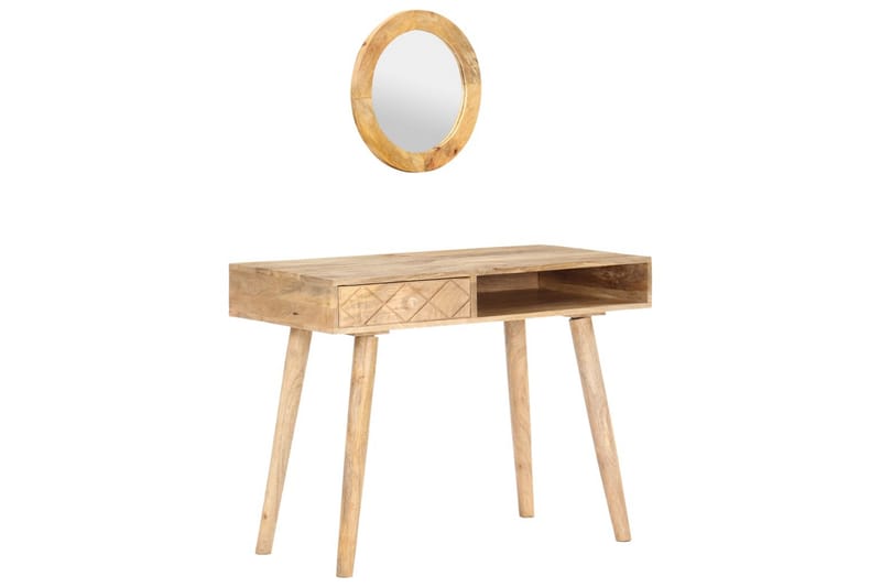 Kosmetikbord 100X50X76 cm Massivt Mangotræ - Brun - Sminkebord & konsolbord