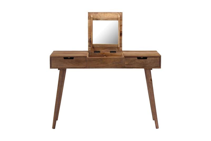 Kosmetikbord I Massivt Mangotræ 112 X 45 X 76 Cm - Brun - Sminkebord & konsolbord - Makeup bord med spejl