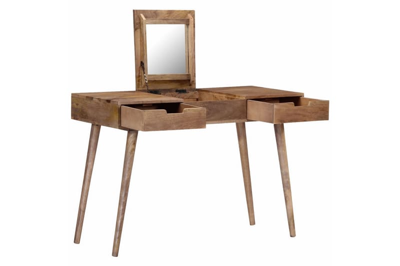 Kosmetikbord I Massivt Mangotræ 112 X 45 X 76 Cm - Brun - Sminkebord & konsolbord - Makeup bord med spejl