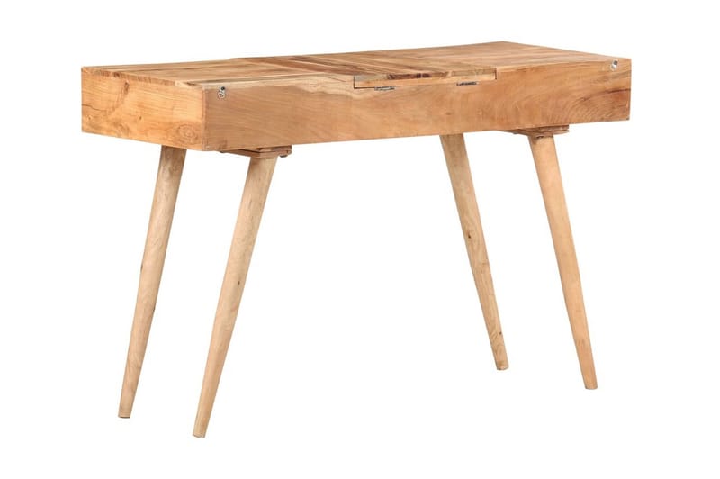 kosmetikbord med spejl 112x45x76 cm massivt akacietræ - Brun - Møbler - Borde - Sminkebord & konsolbord