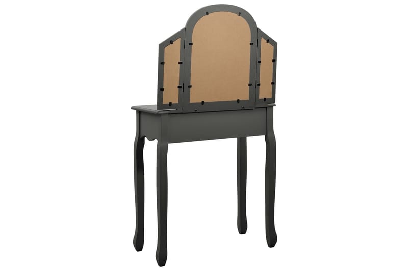 Kosmetikbord Med Taburet 65x36x128 cm Kejsertræ Mdf Grå - Møbler - Borde - Sminkebord & konsolbord