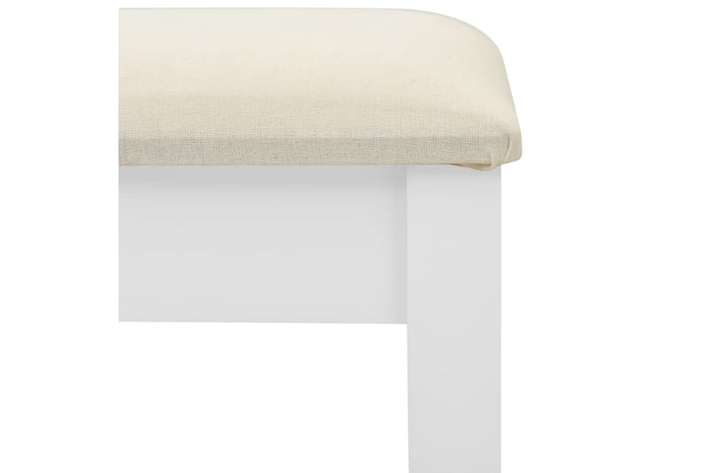 Kosmetikbord Med Taburet 65x36x128 cm Kejsertræ Mdf Hvid - Møbler - Borde - Sminkebord & konsolbord