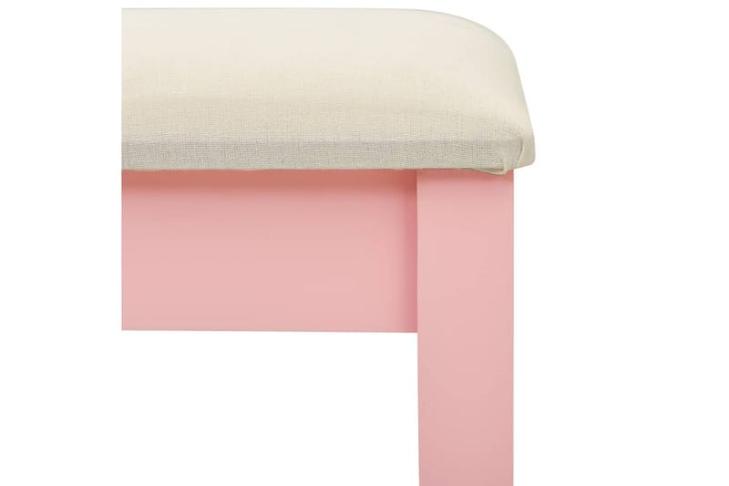 Kosmetikbord Med Taburet 65x36x128 cm Kejsertræ Mdf Pink - Møbler - Borde - Sminkebord & konsolbord